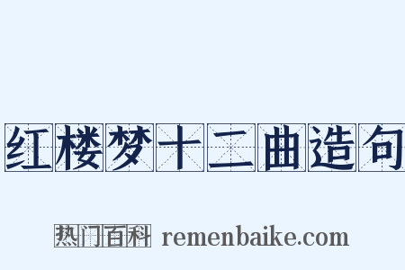红楼梦十二曲造句是什么意思的图片